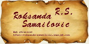 Roksanda Samailović vizit kartica